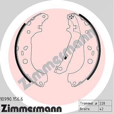 Zimmermann Bremsbackensatz [Hersteller-Nr. 10990.156.6] für Ford
