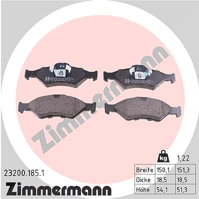 Zimmermann Bremsbelagsatz, Scheibenbremse [Hersteller-Nr. 23200.185.1] für Ford
