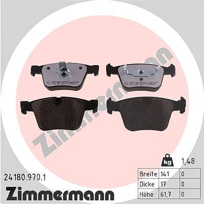 Zimmermann Bremsbelagsatz, Scheibenbremse [Hersteller-Nr. 24180.970.1] für Mercedes-Benz