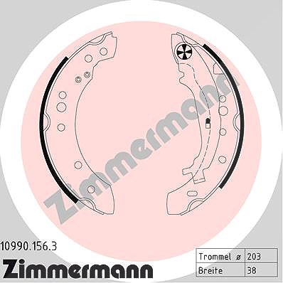 Zimmermann Bremsbackensatz [Hersteller-Nr. 10990.156.3] für Mitsubishi, Smart