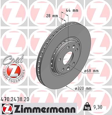 Zimmermann Bremsscheibe [Hersteller-Nr. 470.2438.20] für Renault