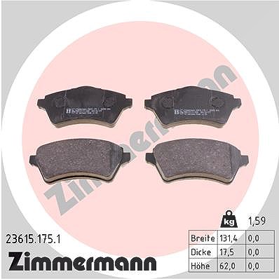Zimmermann Bremsbelagsatz, Scheibenbremse [Hersteller-Nr. 23615.175.1] für Land Rover