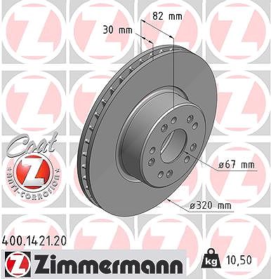 Zimmermann Bremsscheibe [Hersteller-Nr. 400.1421.20] für Mercedes-Benz