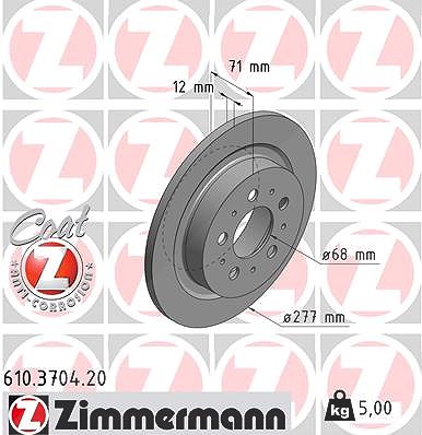 Zimmermann Bremsscheibe [Hersteller-Nr. 610.3704.20] für Volvo