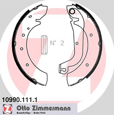Zimmermann Bremsbackensatz [Hersteller-Nr. 10990.111.1] für Fiat, Nissan