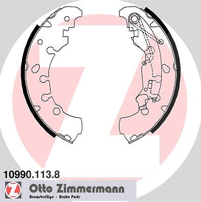 Zimmermann Bremsbackensatz [Hersteller-Nr. 10990.113.8] für Peugeot, Lancia, Opel, Fiat, Chrysler, Vauxhall, Citroën