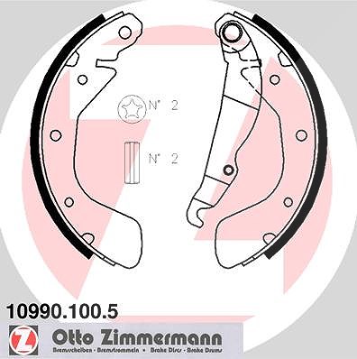 Zimmermann Bremsbackensatz Hinterachse 10990.100.5 Für Opel Daewoo - Bild 3
