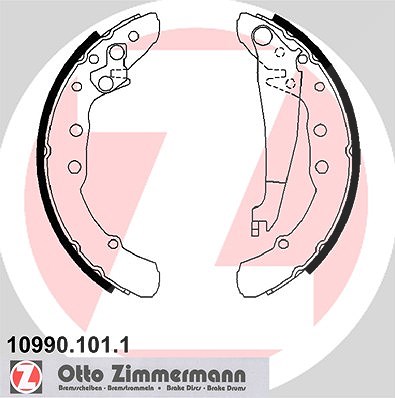 Zimmermann Bremsbackensatz [Hersteller-Nr. 10990.101.1] für VW, Seat, Audi