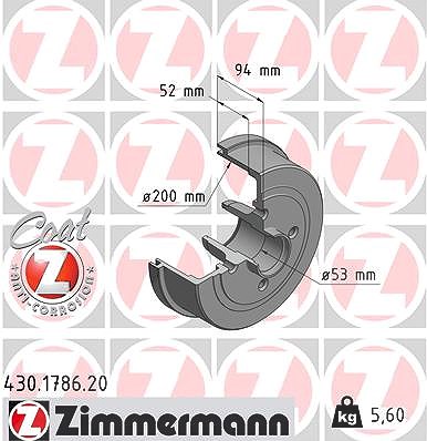 Zimmermann Bremstrommel [Hersteller-Nr. 430.1786.20] für Vauxhall, Opel