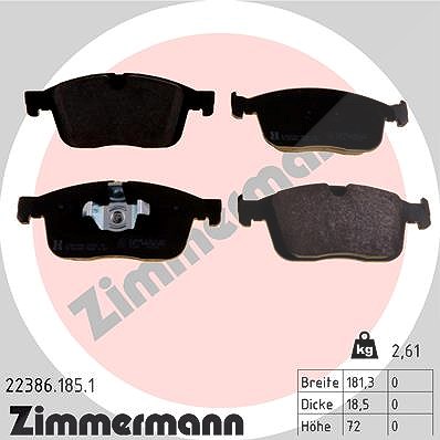 Zimmermann Bremsbelagsatz, Scheibenbremse [Hersteller-Nr. 22386.185.1] für Volvo