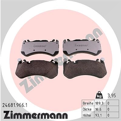 Zimmermann Bremsbelagsatz, Scheibenbremse [Hersteller-Nr. 24681.966.1] für Mercedes-Benz