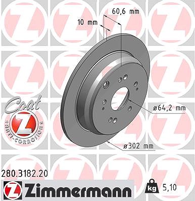 Zimmermann Bremsscheibe [Hersteller-Nr. 280.3182.20] für Honda