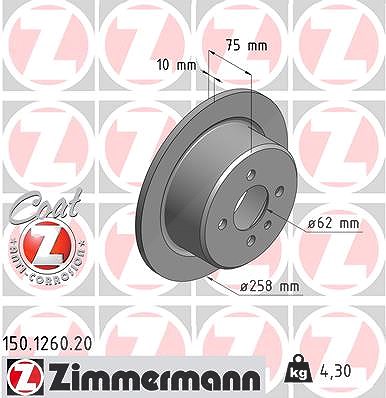 Zimmermann Bremsscheibe [Hersteller-Nr. 150.1260.20] für BMW
