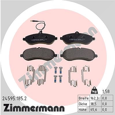 Zimmermann Bremsbelagsatz, Scheibenbremse [Hersteller-Nr. 24595.185.2] für Citroën, Fiat, Peugeot