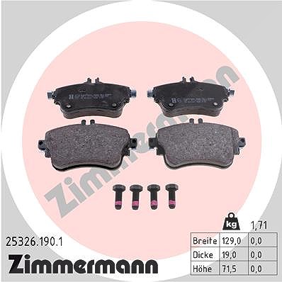 Zimmermann Bremsbelagsatz, Scheibenbremse [Hersteller-Nr. 25326.190.1] für Mercedes-Benz