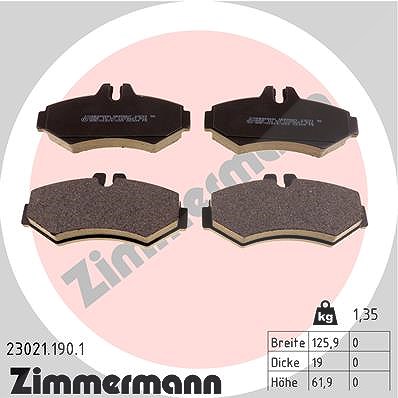 Zimmermann Bremsbelagsatz, Scheibenbremse [Hersteller-Nr. 23021.190.1] für VW, Mercedes-Benz, Puch
