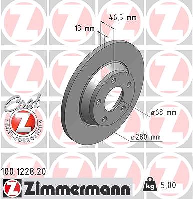 Zimmermann Bremsscheibe [Hersteller-Nr. 100.1228.20] für Audi