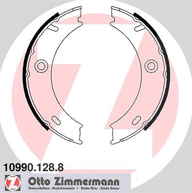 Zimmermann Bremsbackensatz, Feststellbremse [Hersteller-Nr. 10990.128.8] für Mercedes-Benz, VW