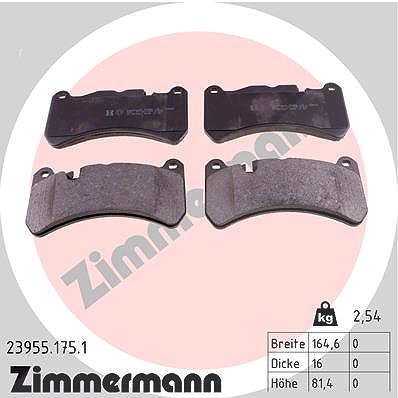 Zimmermann Bremsbelagsatz, Scheibenbremse [Hersteller-Nr. 23955.175.1] für Mercedes-Benz