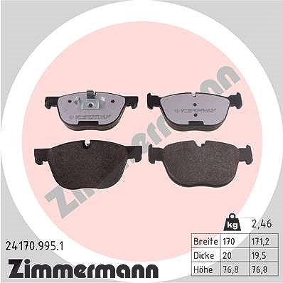 Zimmermann Bremsbelagsatz, Scheibenbremse [Hersteller-Nr. 24170.995.1] für BMW