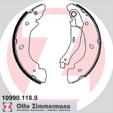 Zimmermann Bremsbackensatz [Hersteller-Nr. 10990.118.9] für Ford