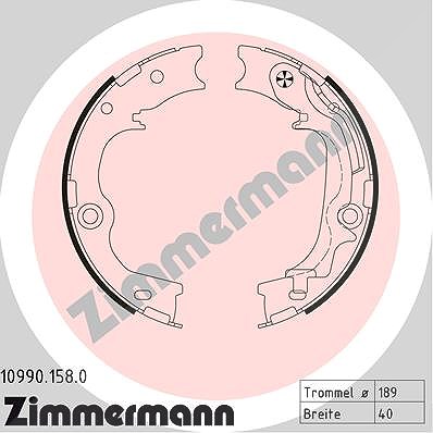 Zimmermann Bremsbackensatz, Feststellbremse [Hersteller-Nr. 10990.158.0] für Kia, Hyundai