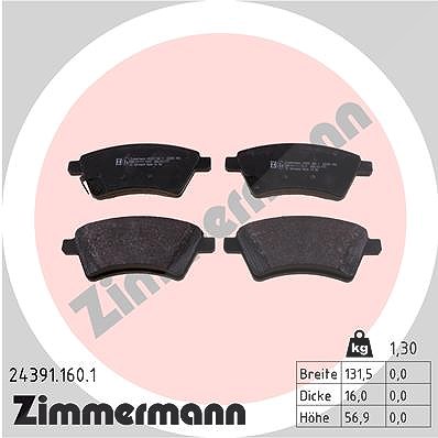 Zimmermann Bremsbelagsatz, Scheibenbremse [Hersteller-Nr. 24391.160.1] für Suzuki, Fiat