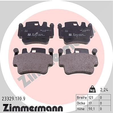 Zimmermann Bremsbelagsatz, Scheibenbremse [Hersteller-Nr. 23329.170.9] für Porsche