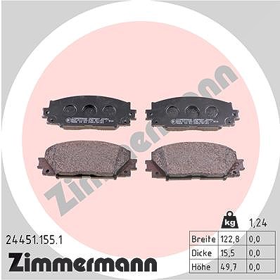 Zimmermann Bremsbelagsatz, Scheibenbremse [Hersteller-Nr. 24451.155.1] für Toyota