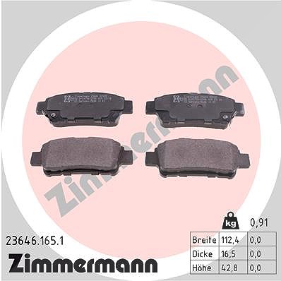 Zimmermann Bremsbelagsatz, Scheibenbremse [Hersteller-Nr. 23646.165.1] für Toyota
