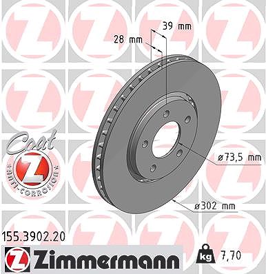Zimmermann Bremsscheibe [Hersteller-Nr. 155.3902.20] für Chrysler