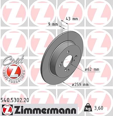 Zimmermann Bremsscheibe [Hersteller-Nr. 540.5302.20] für Suzuki