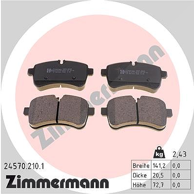 Zimmermann Bremsbelagsatz, Scheibenbremse [Hersteller-Nr. 24570.210.1] für Iveco