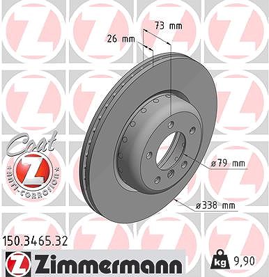 Zimmermann Bremsscheibe [Hersteller-Nr. 150.3465.32] für BMW