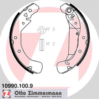 Zimmermann Bremsbackensatz [Hersteller-Nr. 10990.100.9] für Opel, Vauxhall