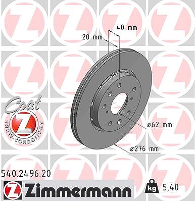 Zimmermann Bremsscheibe [Hersteller-Nr. 540.2496.20] für Suzuki