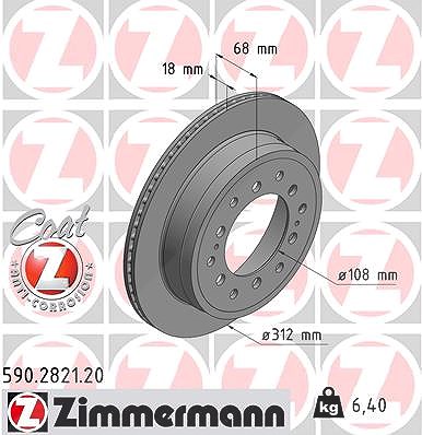 Zimmermann Bremsscheibe [Hersteller-Nr. 590.2821.20] für Toyota, Lexus