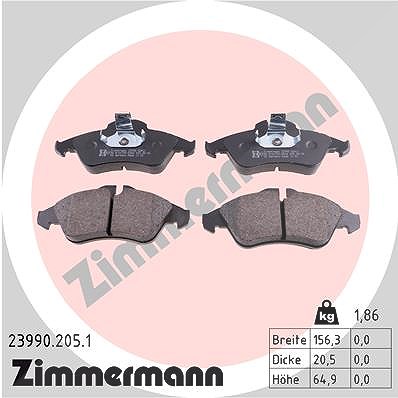 Zimmermann Bremsbelagsatz, Scheibenbremse [Hersteller-Nr. 23990.205.1] für Mercedes-Benz