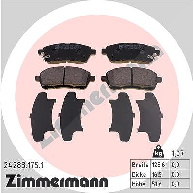 Zimmermann Bremsbelagsatz, Scheibenbremse [Hersteller-Nr. 24283.175.1] für Suzuki, Mazda