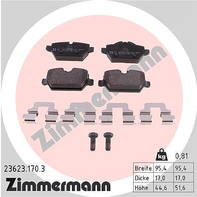 Zimmermann Bremsbelagsatz, Scheibenbremse [Hersteller-Nr. 23623.170.3] für Mini, BMW