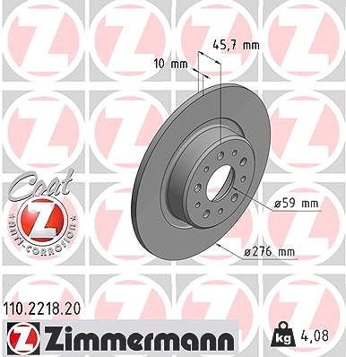 Zimmermann Bremsscheibe [Hersteller-Nr. 110.2218.20] für Alfa Romeo