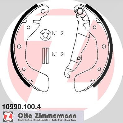 Zimmermann Bremsbackensatz [Hersteller-Nr. 10990.100.4] für Vauxhall, Opel