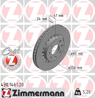 Zimmermann Bremsscheibe [Hersteller-Nr. 430.1461.20] für Daewoo, Opel, Vauxhall