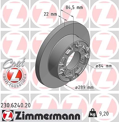 Zimmermann Bremsscheibe [Hersteller-Nr. 230.6240.20] für Iveco