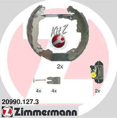 Zimmermann Bremsbackensatz [Hersteller-Nr. 20990.127.3] für Ford