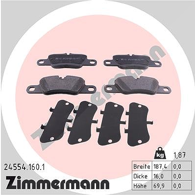 Zimmermann Bremsbelagsatz, Scheibenbremse [Hersteller-Nr. 24554.160.1] für Porsche