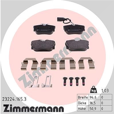 Zimmermann Bremsbelagsatz, Scheibenbremse [Hersteller-Nr. 23224.165.3] für VW
