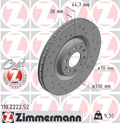 Zimmermann Bremsscheibe [Hersteller-Nr. 110.2222.52] für Alfa Romeo