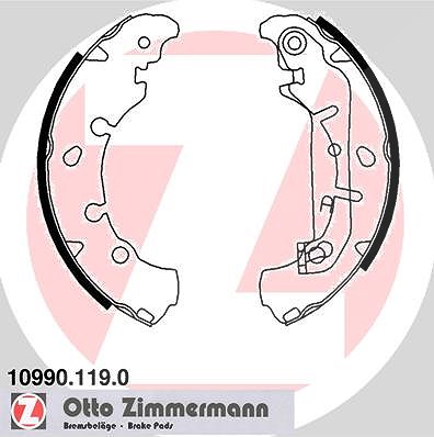 Zimmermann Bremsbackensatz [Hersteller-Nr. 10990.119.0] für Ford, Mazda