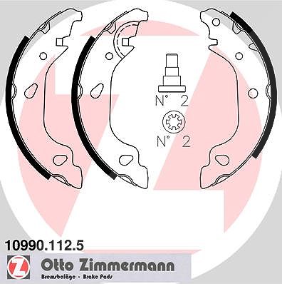 Zimmermann Bremsbackensatz [Hersteller-Nr. 10990.112.5] für Fiat